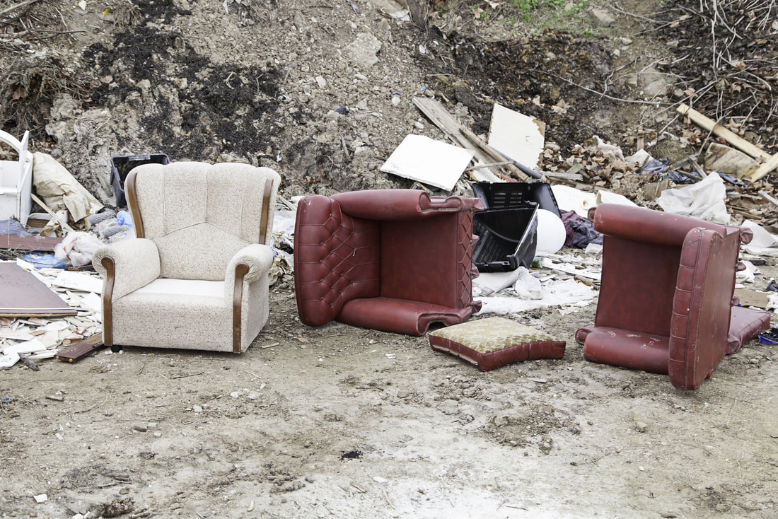furniture on a landfill